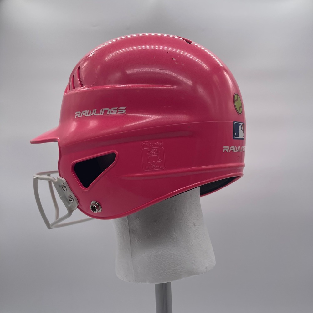 Rawlings RCFH Pink 6.5-7.5 Softball Batting Helmet + Face Guard WALRCFHMSBFG-OPK - Picture 10 of 16